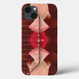 Pink Beaded Abend Purus iPhone 13 Hülle