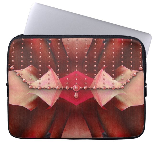 Pink Beaded Abend Purus Laptopschutzhülle (Vorderseite)