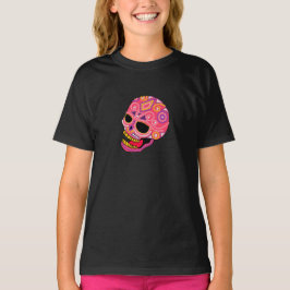 Pink Beaded Sugar Skull Women's T - Shirt