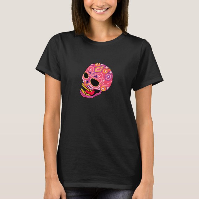 Pink Beaded Sugar Skull Women's T - Shirt (Vorderseite)