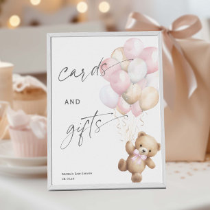 Pink Bealy warten, Karten und Geschenke Girl Dusch Poster