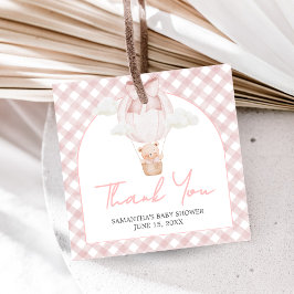 Pink Bear Bearly Wait Baby Shower  Geschenkanhänger