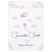 Pink Bear Pastel Airplane Balloon Baby Shower