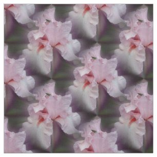 Pink Bearded Iris Blume Nattern Muster Stoff