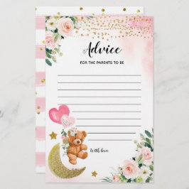 Pink Bearly Baby Duschbeilage für Eltern Spiele