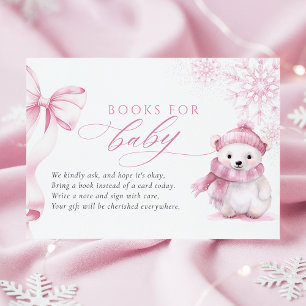 Pink Bearly Wait Bücher für Baby-Karte Begleitkarte