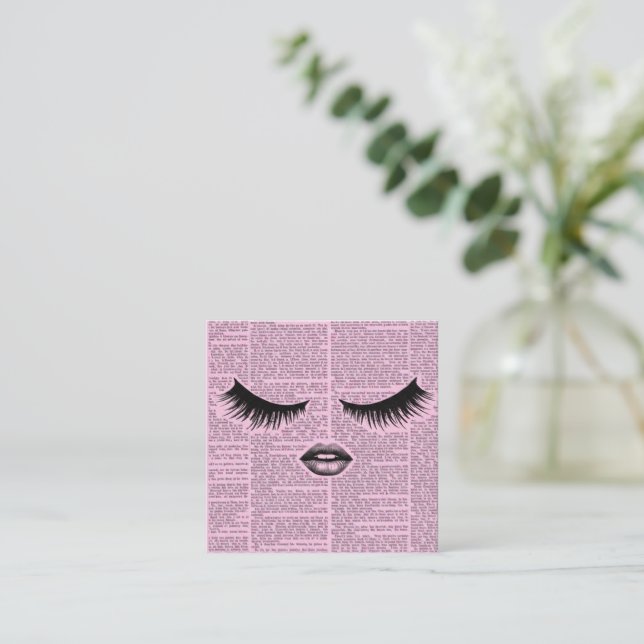 Pink Beauty Flat Loyalty Card | Feminine Aesthetic Treuekarte (Stehend Vorderseite)