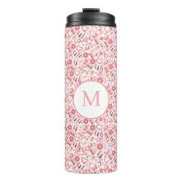 Pink Beauty & Makeup Seamless Pattern Girly Thermosbecher