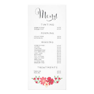 Pink Beauty Salon Beauticia Menü Preisliste