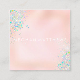 Pink Beauty Stylist Makeup Artist Quadratische Visitenkarte