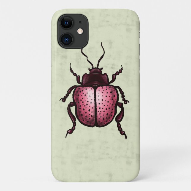 Pink Beetle Niedlich Bug Art - Insekten Lover Case-Mate iPhone Hülle (Rückseite)
