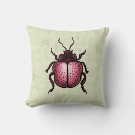 Pink Beetle Niedlich Goblincore Insekt Lover Kissen