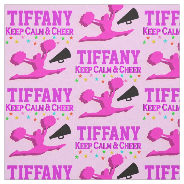 PINK BEHALTE CALM UND KECHEN PERSONALISIERT FABRIK STOFF (Muster)