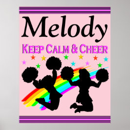 PINK BEHALTE CALM UND KEER PERSONALISIERT POSTER