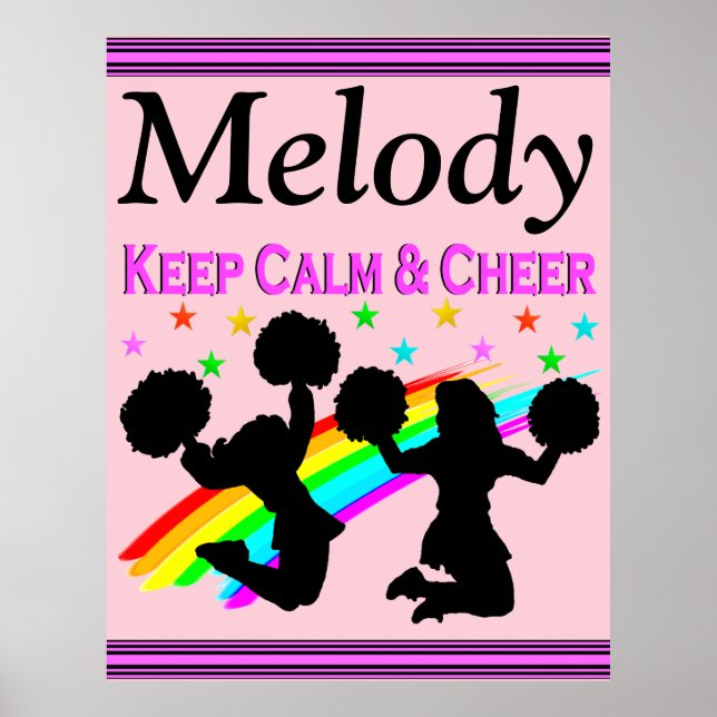 PINK BEHALTE CALM UND KEER PERSONALISIERT POSTER (Vorne)