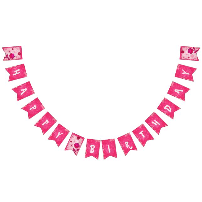 Pink bei Play Jeweled Happy Birthday Wimpelkette (Alle)