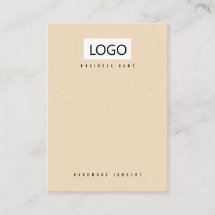 Pink Beige Schmucktasche Ohrringe Nekklace Display Visitenkarte