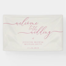 Pink Beige Simple Modern Willkommen bei der Hochze