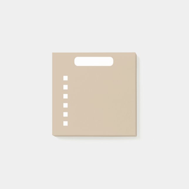 Pink-Beige-To-Do-List Post-it Klebezettel (Vorderseite)