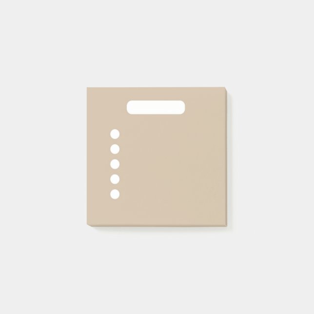 Pink-Beige-To-Do-List Post-it Klebezettel (Vorderseite)