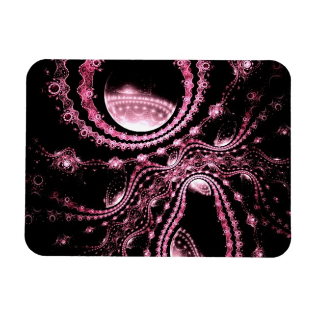 Pink Bejewelus Octopus Magnet (Horizontal)