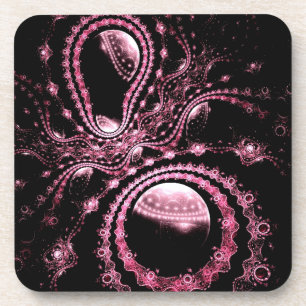 Pink Bejewelus Octopus Untersetzer