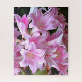 Pink Belladonna Lilies Puzzle