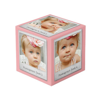Pink, benutzerdefiniert, Sofort-Foto-Rahmen 5-Seit Würfel