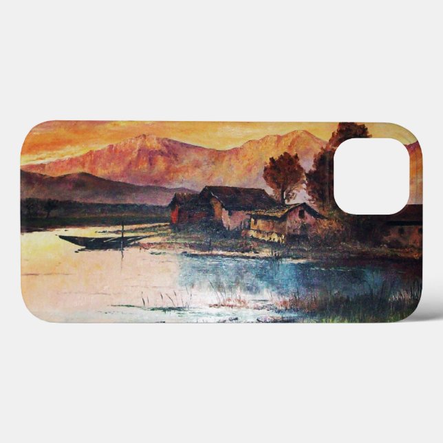 PINK BERGE SEE ALPINE SUNSET LANDSCAPE Case-Mate iPhone HÜLLE (Rückseite (Horizontal))