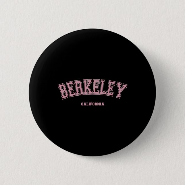 Pink Berkeley California Ca Uni-Style auf Berke Button (Vorderseite)