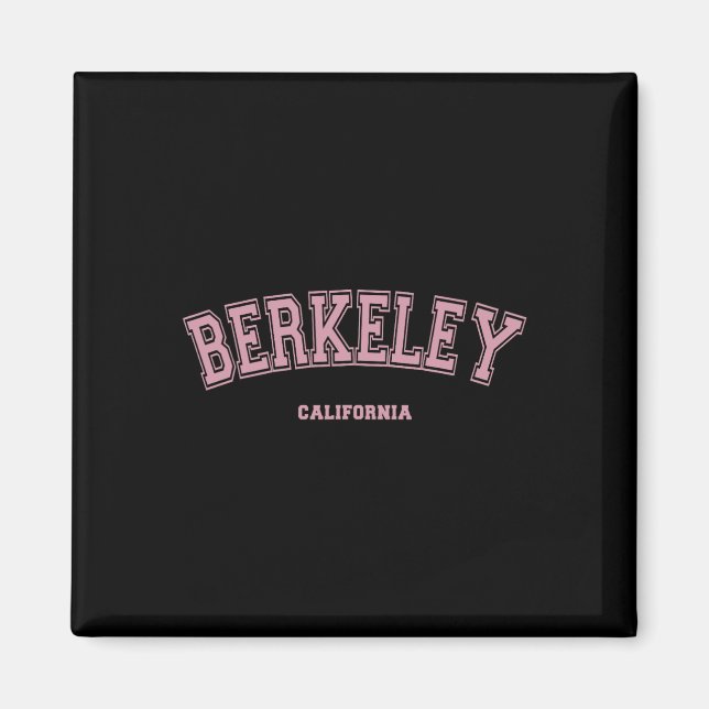 Pink Berkeley California Ca Varsity Style On Berke Magnet (Vorne)