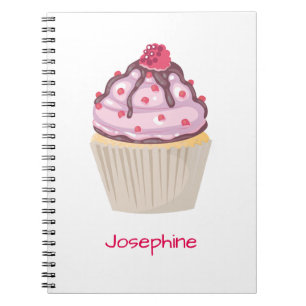 Pink Berry Cupcakes Notizblock