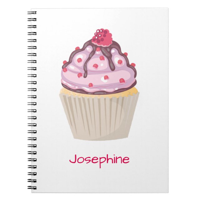 Pink Berry Cupcakes Notizblock (Vorderseite)