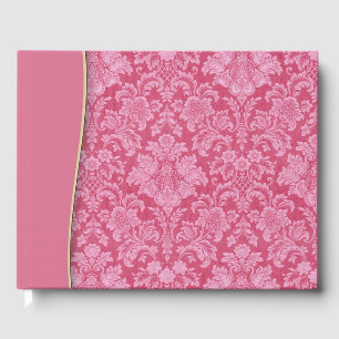 Pink Berry Damask Wedding oder Dusche Gästebuch