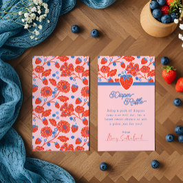 Pink Berry Sweet Blooms & Berries Diaper Begleitkarte