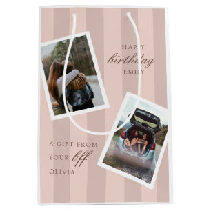 Pink Best Friends Foto Geburtstag Mittlere Geschen Geschenktüte