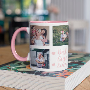 Pink Best Gigi Ever Grandma Personalisiertes Foto Tasse