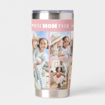 Pink Best Mom Photo Collage
