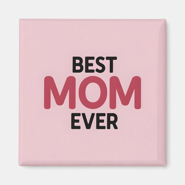 Pink Beste Mama je Magnet (Vorne)