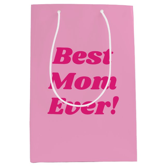 Pink Beste Mama je Mittlere Geschenktüte (Vorderseite)