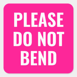 Pink beugt sich nicht dem modernen, trendigen Gesc Quadratischer Aufkleber