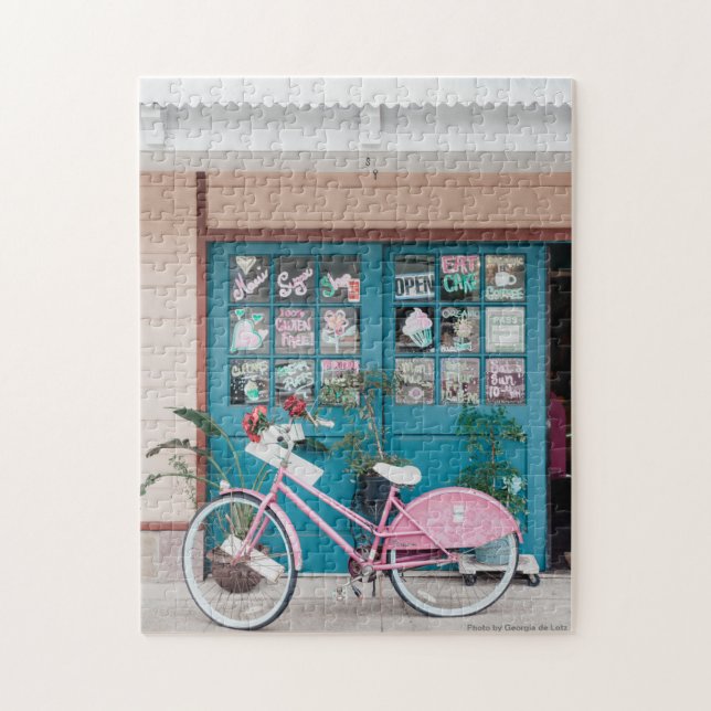 Pink Bicycle at Maui Sugar Shop Lahaina Puzzle (Vertikal)