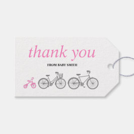 Pink Bicycle Gift Tags Geschenkanhänger