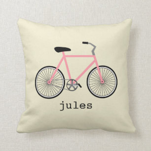 Pink Bicycle Personalisiert Kissen