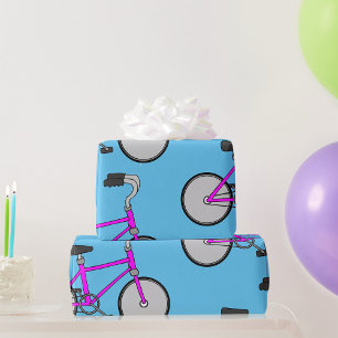 Pink Bicycle Wrapping Paper Geschenkpapier