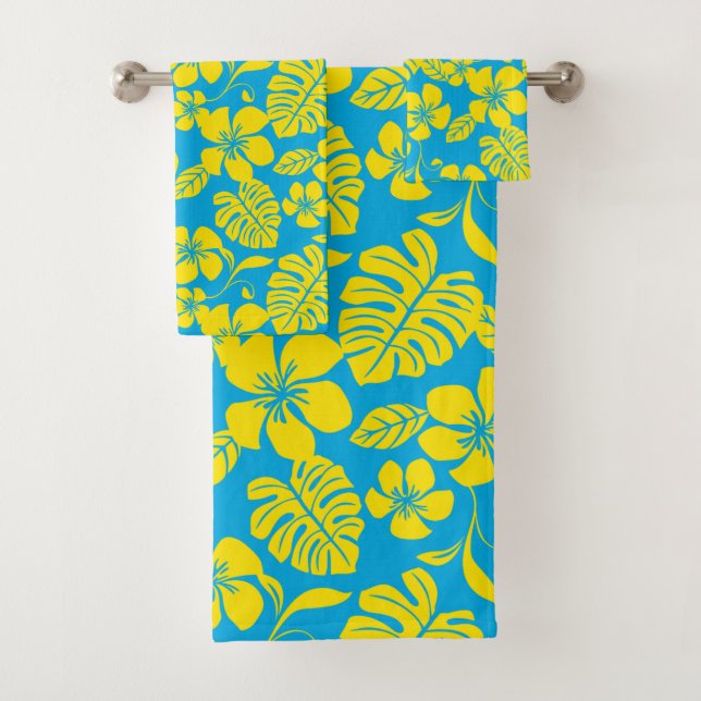 PINK BIKINI (BLAU/GELB) BAD TOWEL SET (Insitu)