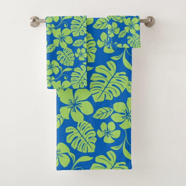 PINK BIKINI (BLAU/GRÜNE) BAD TOWEL SET (Insitu)