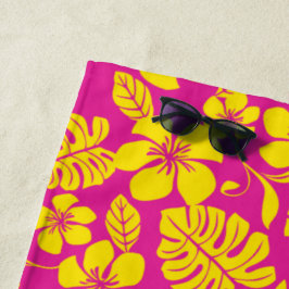 PINK BIKINI (HOT PINK/YELLOW) STRANDTUCH