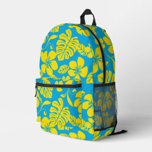 PINK BIKINI PATTER IN BLAU/GELB BEDRUCKTER RUCKSACK