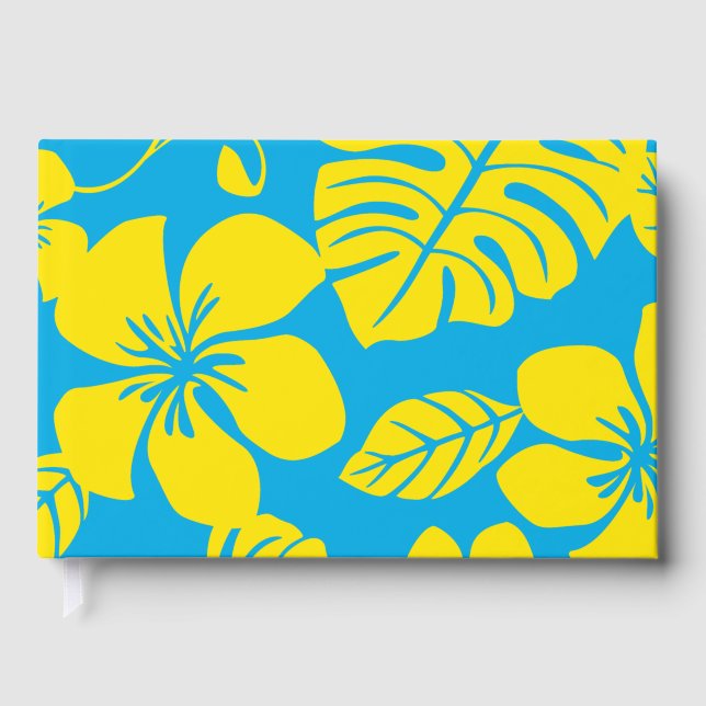 PINK BIKINI PATTER IN BLAU UND GELB GÄSTEBUCH (Vorderseite)